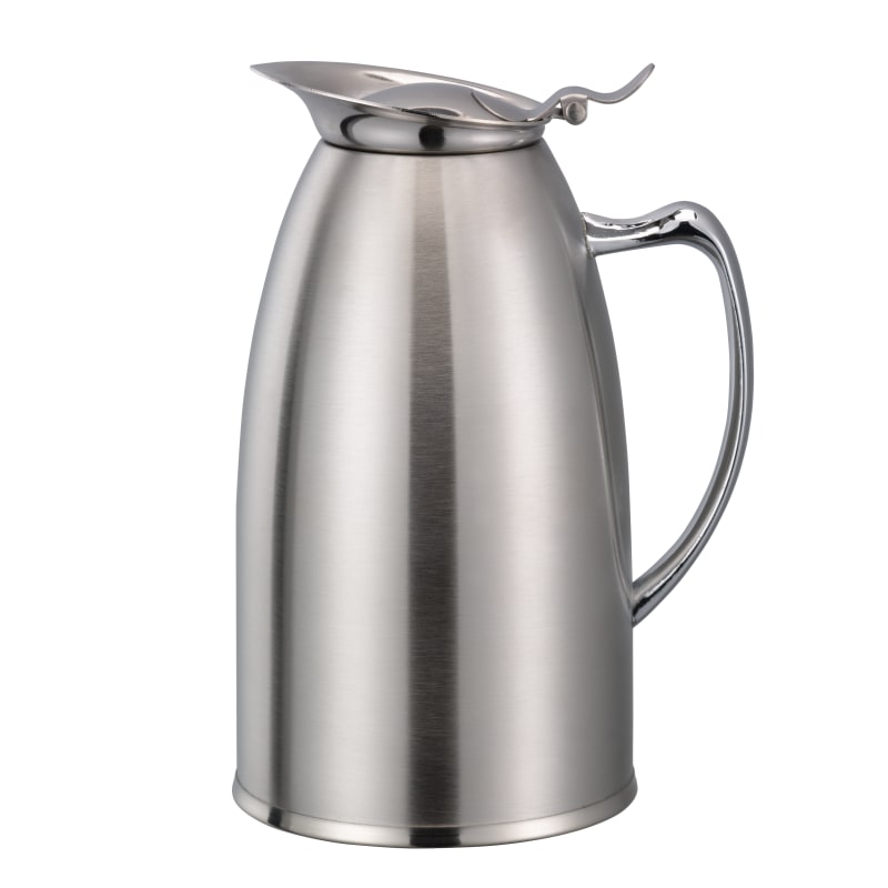 Service Ideas WP6SA Insulated Pitcher 0.6-Liter Foam Insulated Server In Brushed Stainless