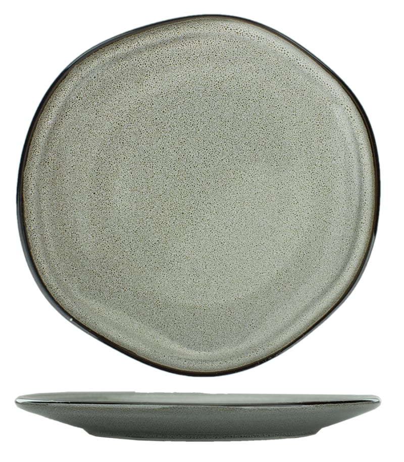 International Tableware LU-16-AS Luna™ Stoneware Ash Plate 10-1/2"