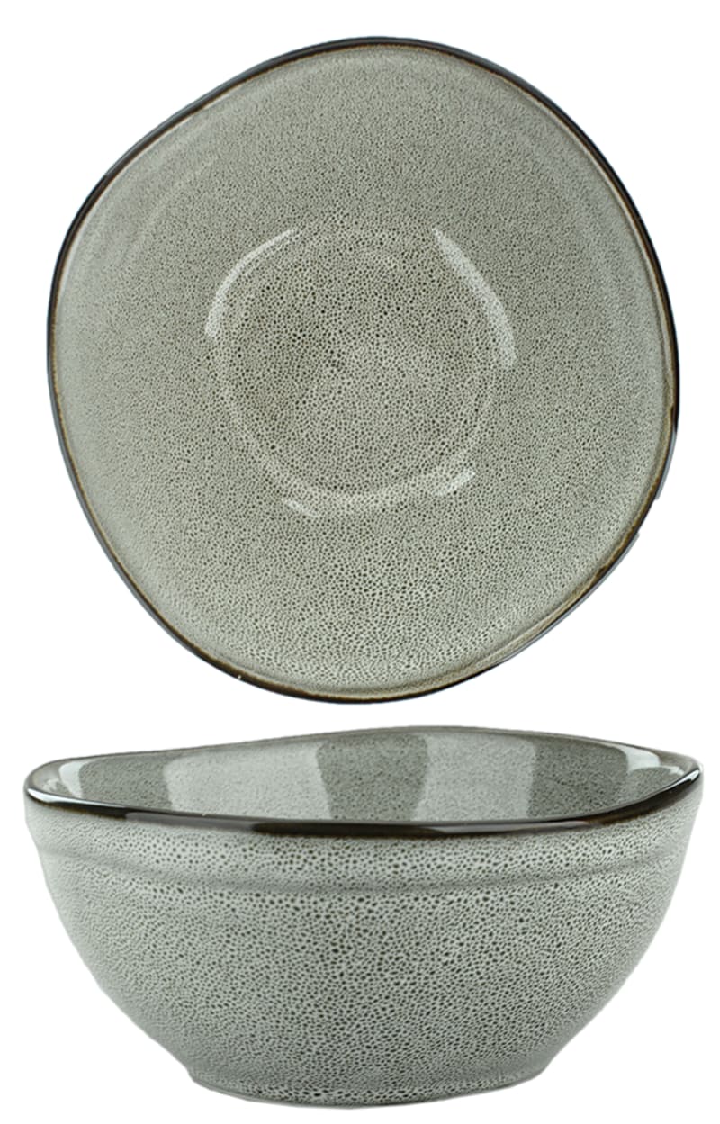 International Tableware LU-18-AS Luna™ Stoneware Ash Nappie/Oatmeal Bowl (14oz)