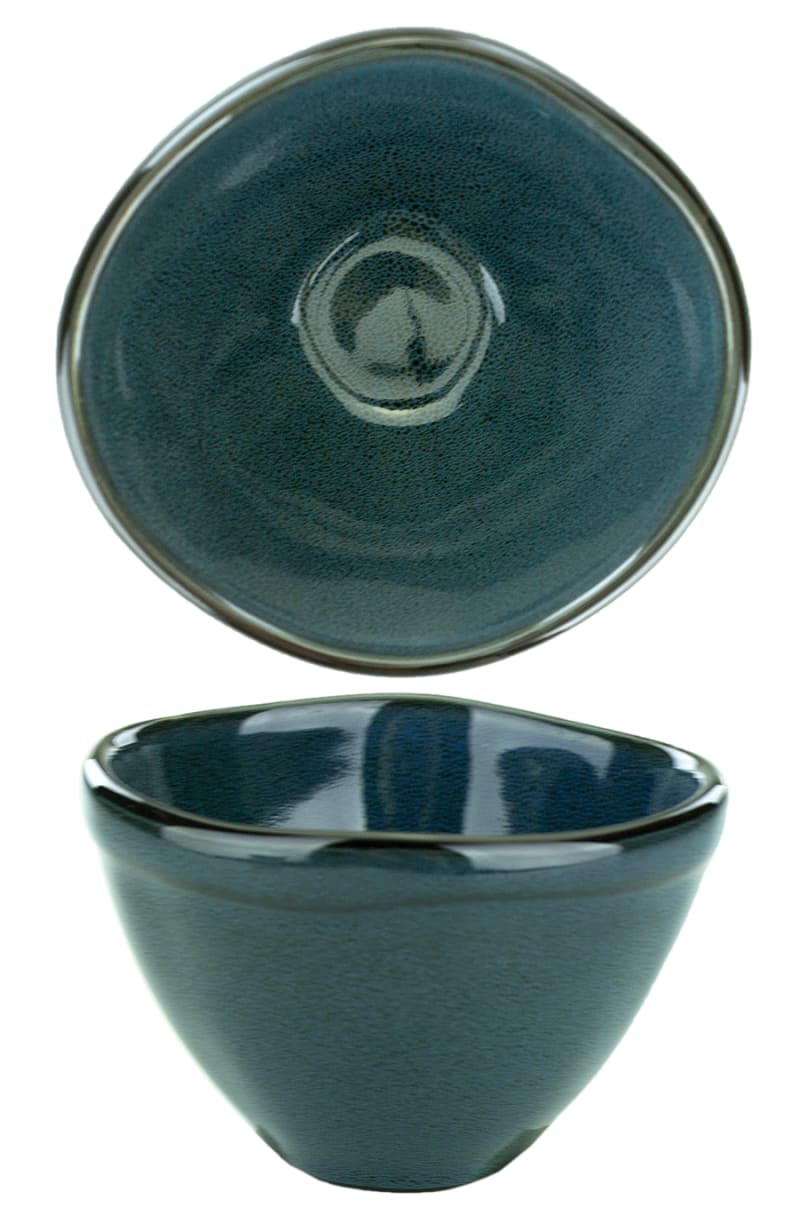 International Tableware LU-11-MI Luna™ Stoneware Midnight Blue Sauce Dish (3oz)