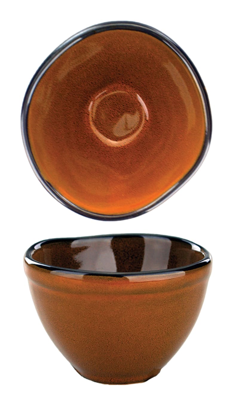 International Tableware LU-11-TA Luna™ Stoneware Terracotta Sauce Dish (3oz)