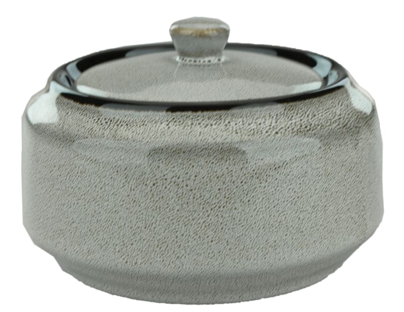 International Tableware LU-61-AS Luna™ Stoneware Ash Sugar Bowl w/lid  (13oz)