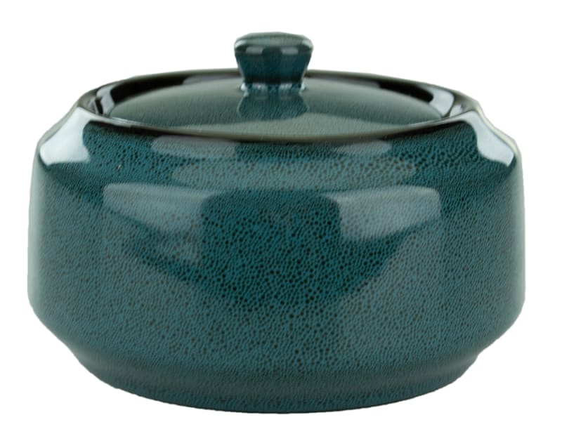International Tableware LU-61-MI Luna™ Stoneware Midnight Blue Sugar Bowl w/lid (13oz)