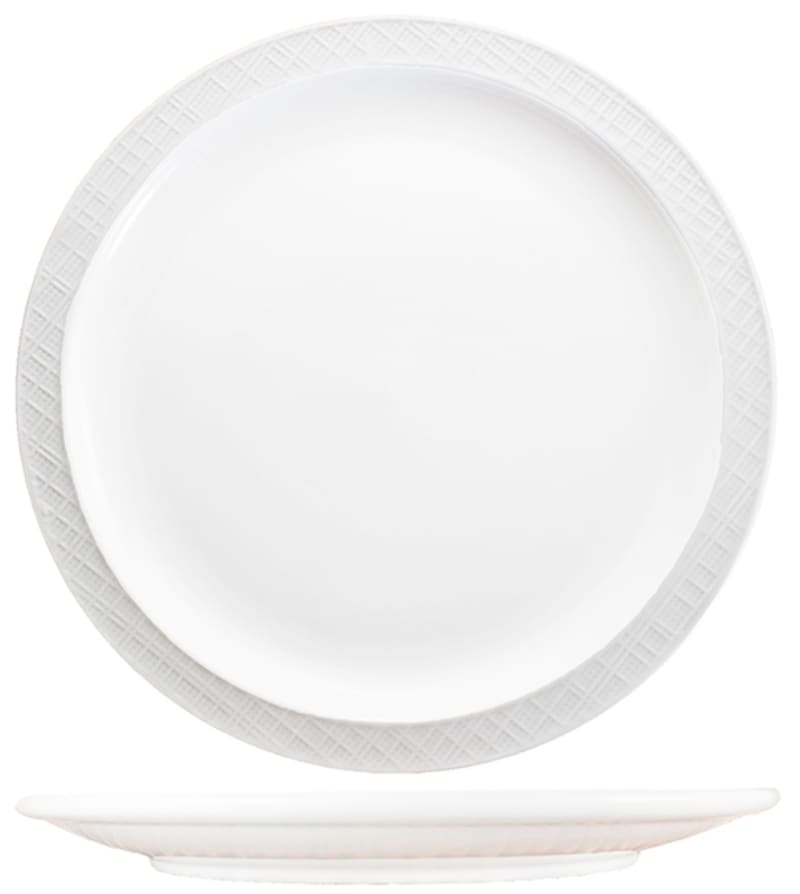 International Tableware DRN-22 Dresden™ Porcelain BW Narrow Rim Plate 8-3/8"