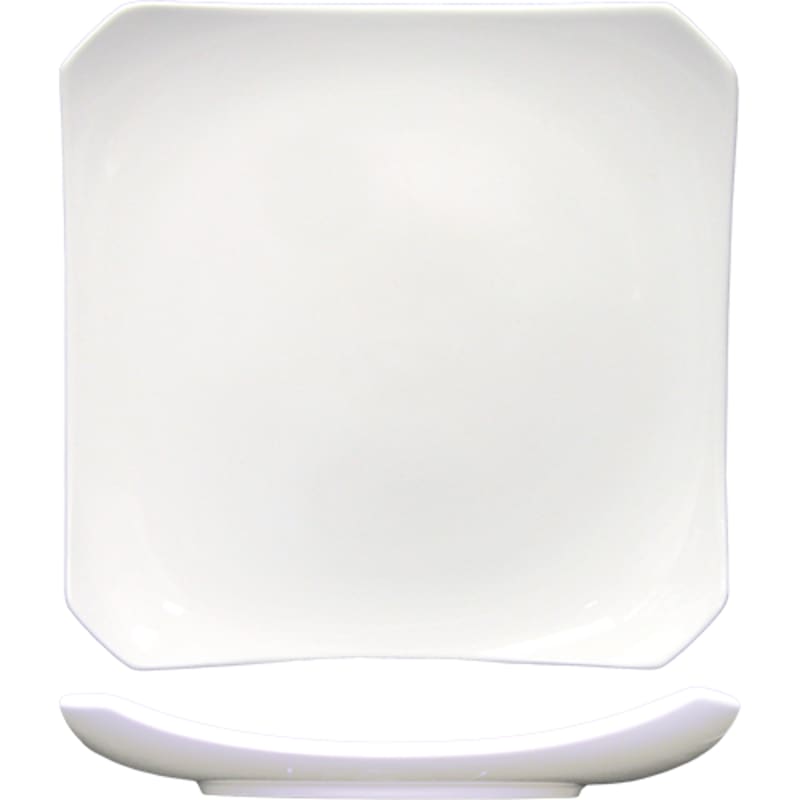 International Tableware PA-220 Paragon™ Porcelain BW Notched Plate 8"