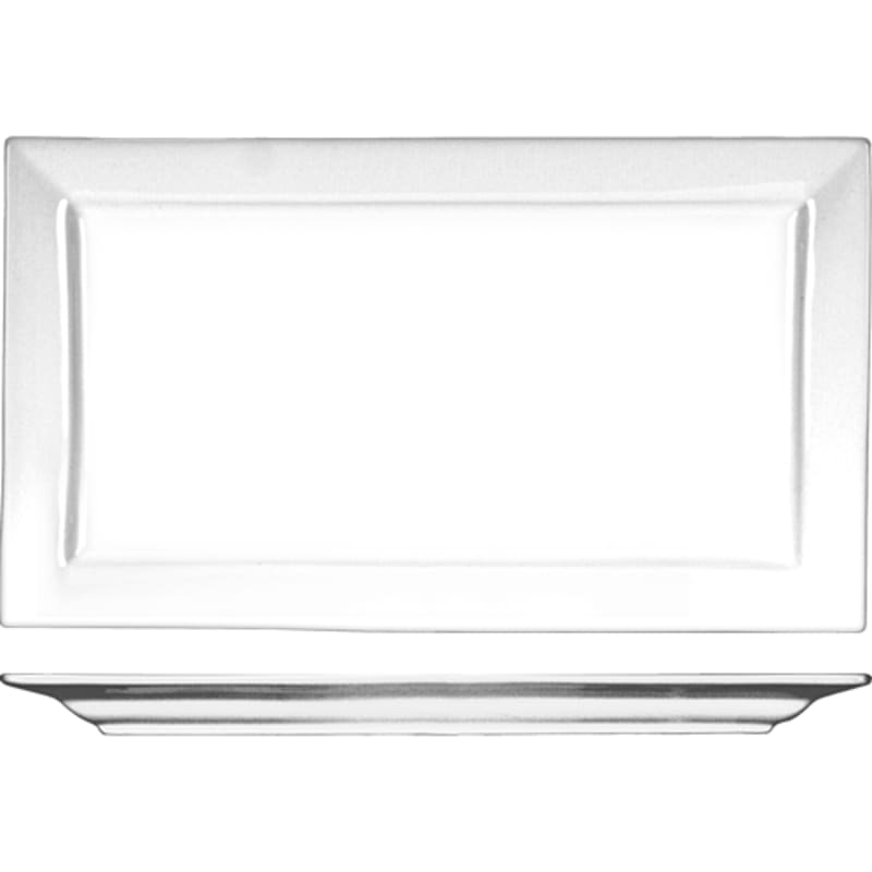 International Tableware EL-21 Elite™ Porcelain BW Platter 11-3/4" x 6-3/4"