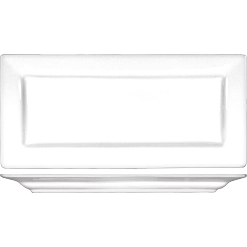 International Tableware EL-14 Elite™ Porcelain BW Platter 14" x 7"