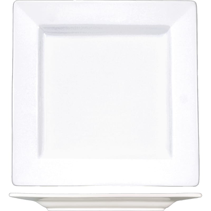 International Tableware EL-6 Elite™ Porcelain BW Square Plate 6-1/4"