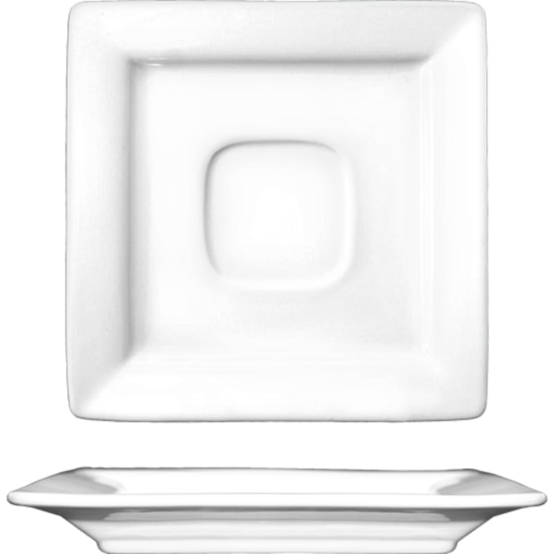 International Tableware EL-2 Elite™ Porcelain BW Saucer w/well ring 5-7/8"