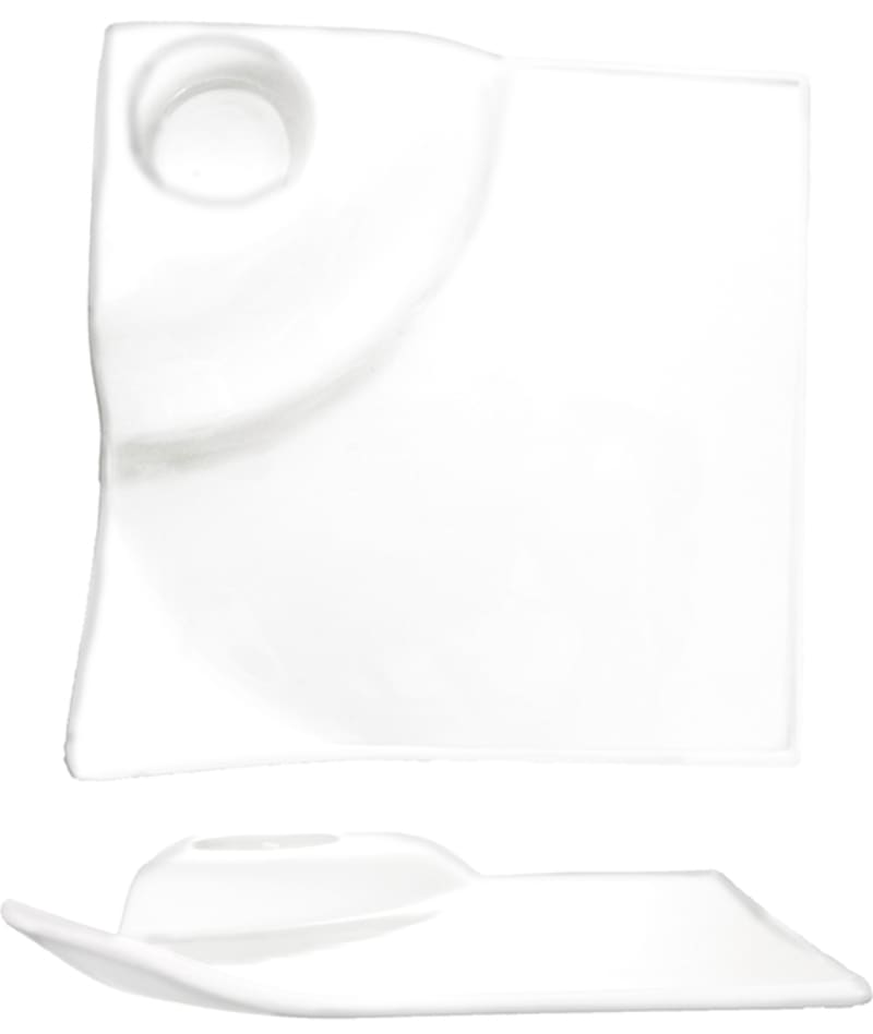 International Tableware EL-1200 Elite™ Porcelain BW Party Plate 12" (3oz well)