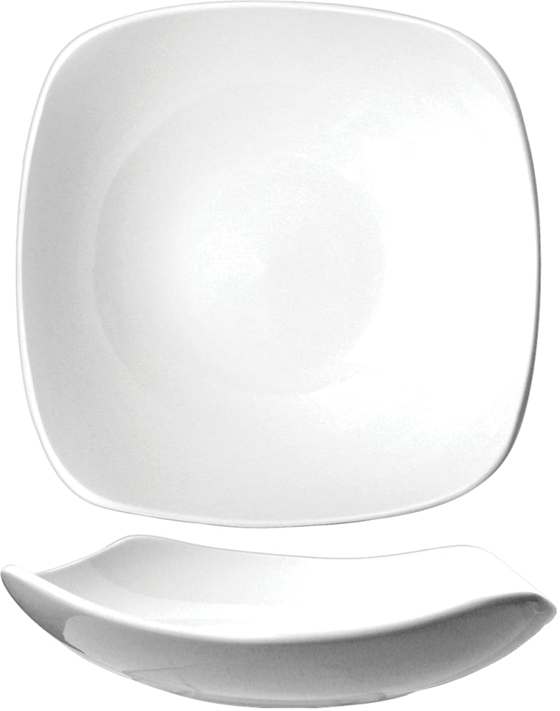 International Tableware QP-18 Quad™ Porcelain EW Square Soup Plate 8-1/2" (16oz)