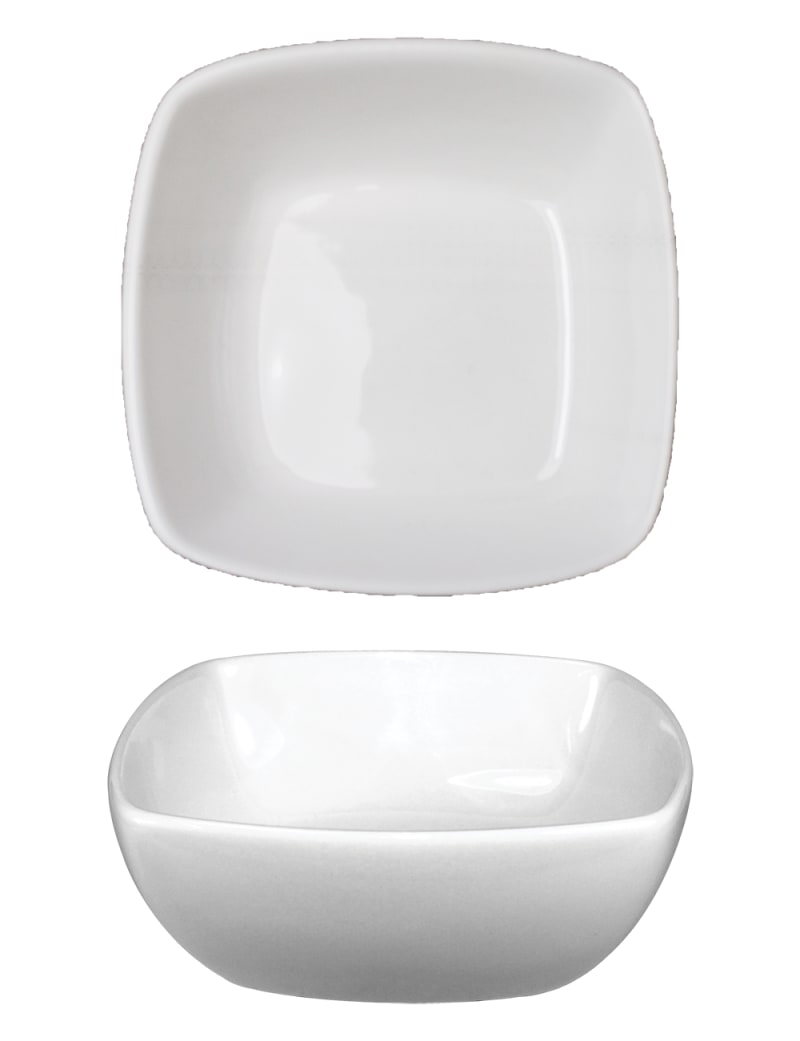 International Tableware QP-31 Quad™ Porcelain EW Square Fruit Dish (6oz)
