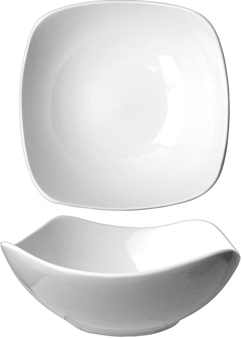 International Tableware QP-15 Quad™ Porcelain EW Square Bowl  (50oz)