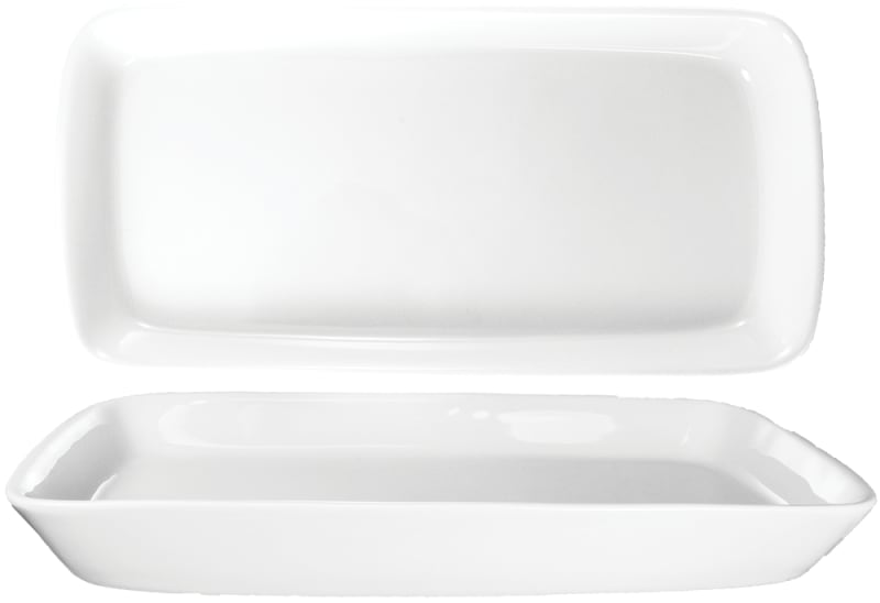 International Tableware QP-1200 Quad™ Porcelain EW Rectangular Serving Platter 13" (42oz)