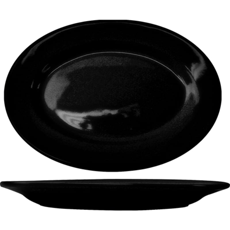 International Tableware CA-51-B Cancun™ Stoneware Black WR Platter 15-1/2"