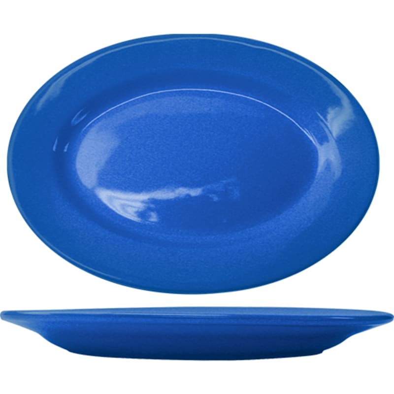 International Tableware CA-51-LB Cancun™ Stoneware Lt Blue WR Platter 15-1/2"