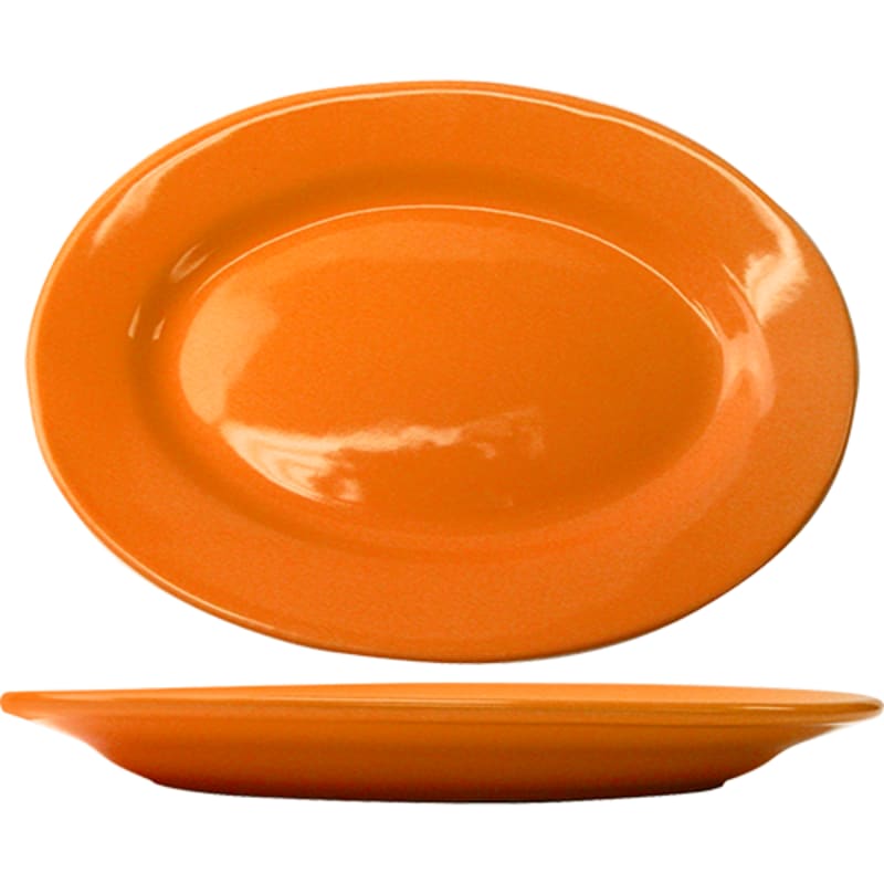 International Tableware CA-51-O Cancun™ Stoneware Orange WR Platter 15-1/2"