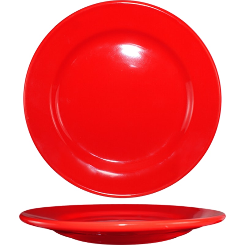 International Tableware CA-21-CR Cancun™ Stoneware Crimson Red WR Plate 12"