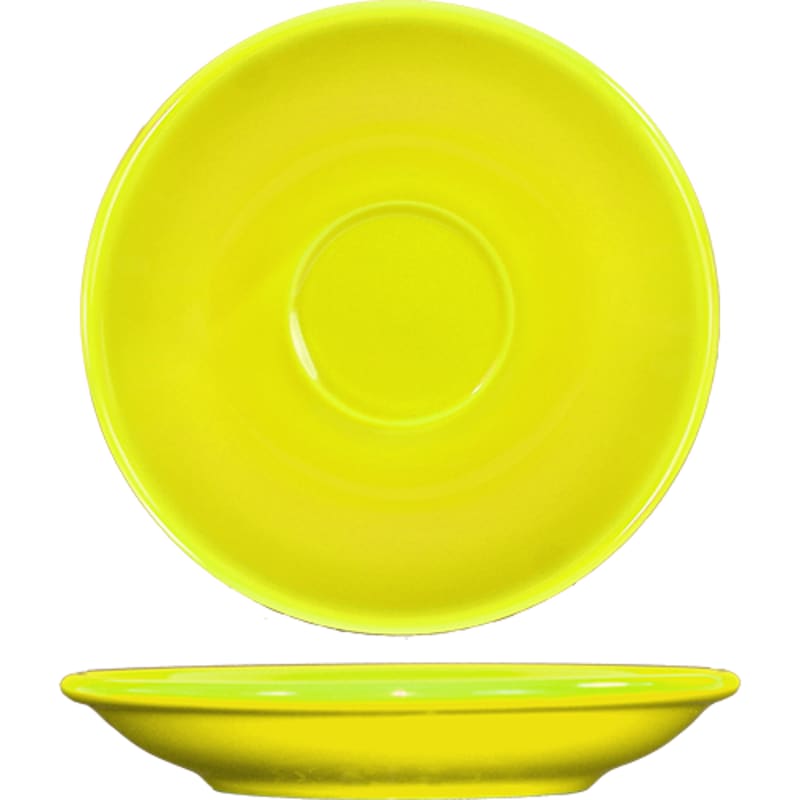 International Tableware CA-36-Y Cancun™ Stoneware Yellow A.D. Saucer 5-1/8"