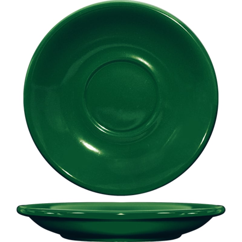 International Tableware CA-2-G Cancun™ Stoneware Green Saucer 6"