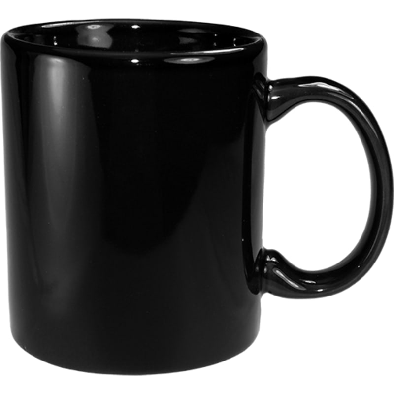 International Tableware 87168-05 Cancun™ Stoneware Black C-Handle Mug (11oz)