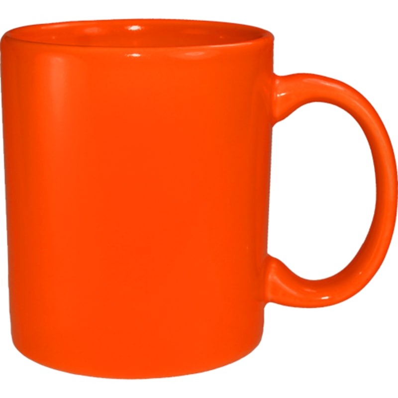 International Tableware 87168-210 Cancun™ Stoneware Orange C-Handle Mug (11oz)
