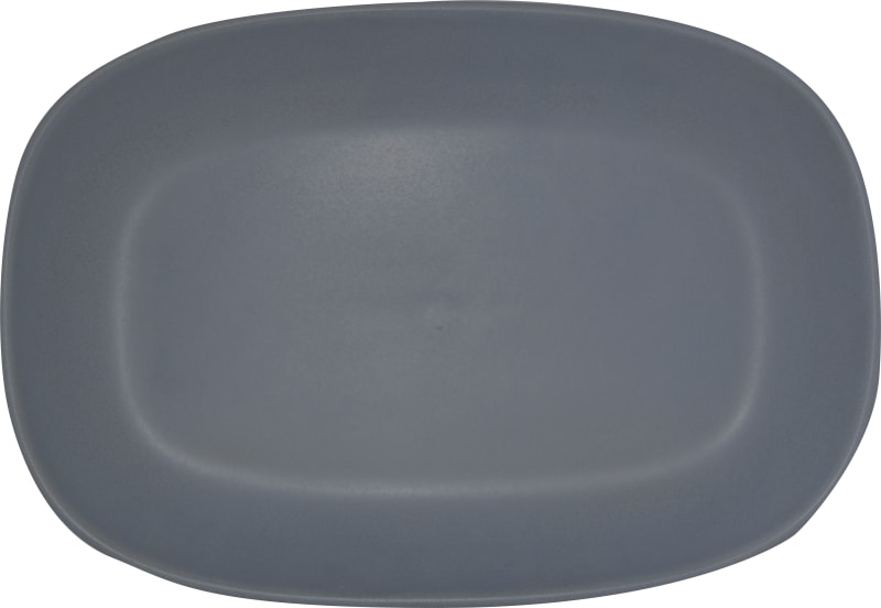 International Tableware SR-34 Strata™ Stoneware Two Tone Grey/Sand Platter 8-5/8"