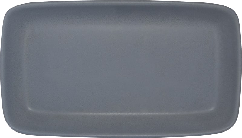 International Tableware SR-77 Strata™ Stoneware Two Tone Grey/Sand Platter 7"