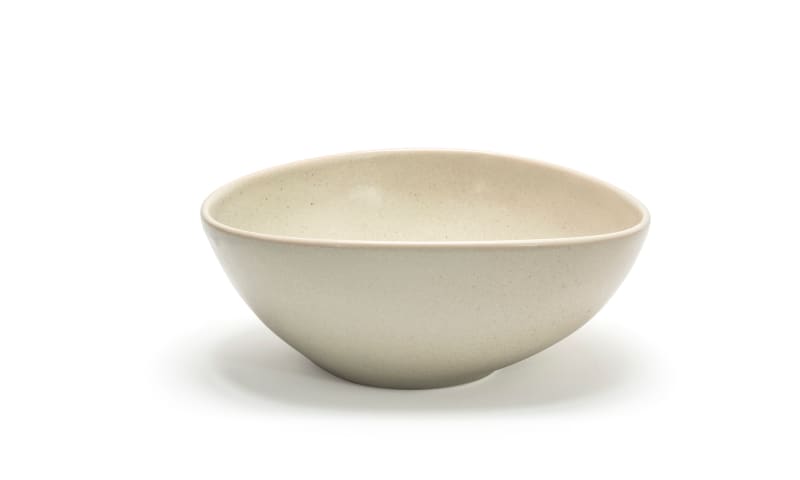 Front of the House BBO034MUP20 9.5" Oval Tall Kiln® Bowl, 60 oz, Mushroom, 2/Case