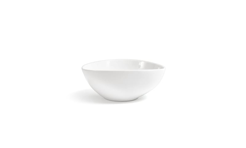 Front of the House BBO034WHP20 9.5" Oval Tall Kiln® Bowl, 60 oz, White, 2/Case