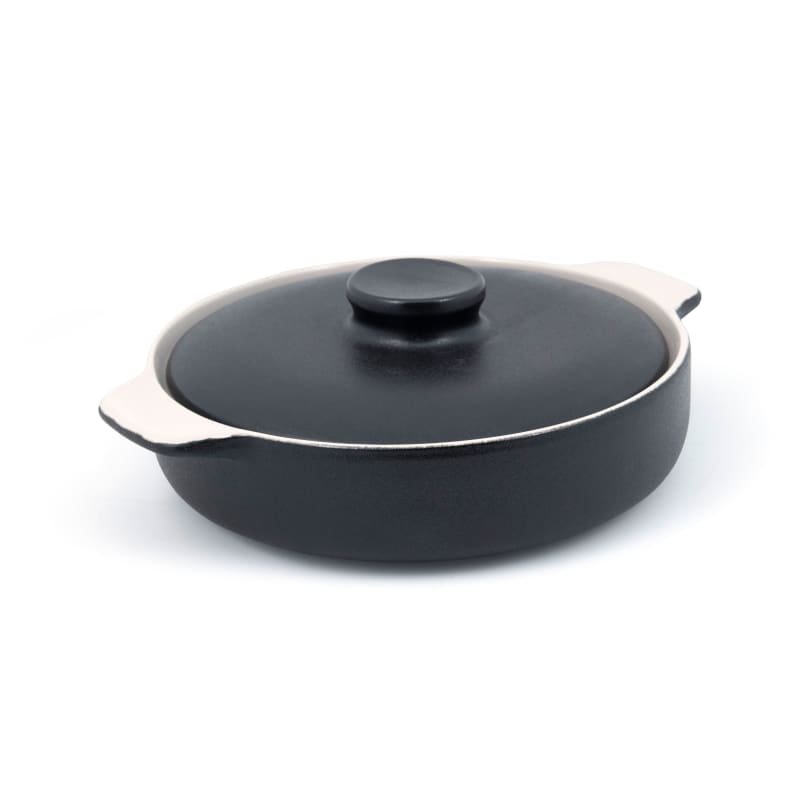 Front of the House DBO140BKC20 56 oz Round Kiln® Ovenware Dish with Lid, Black, 2/Case
