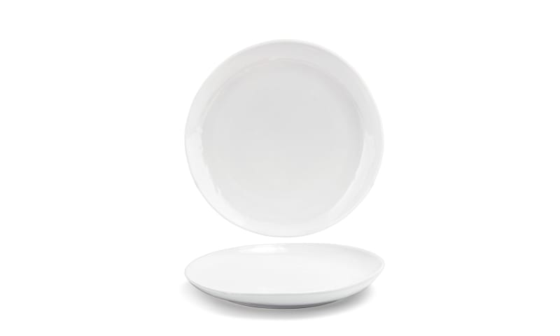 Front of the House DDP061WHP22 10" Round Kiln® Plate, White, 6/Case