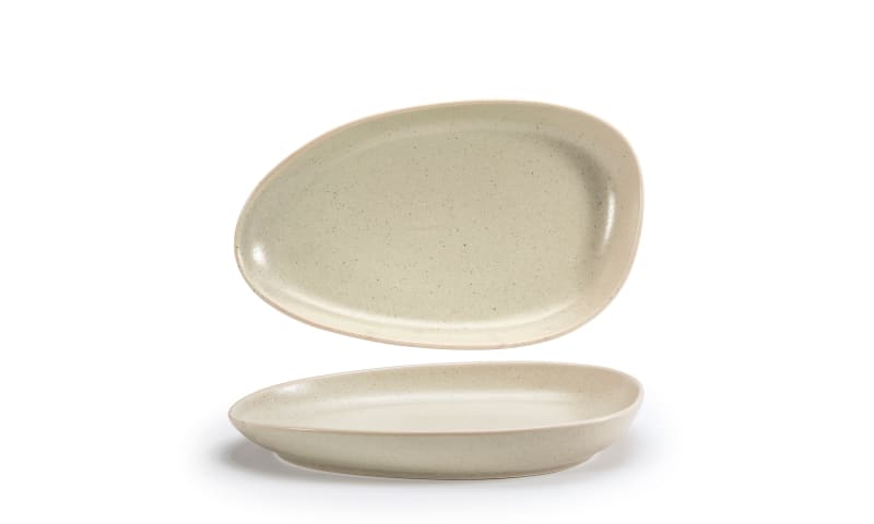 Front of the House DDP062MUP22 11" Oval Kiln® Plate, Mushroom, 6/Case