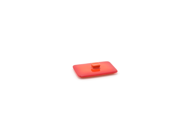 Front of the House DLI135ORC23 10 oz Rectangle Kiln® Ovenware Lid, Blood Orange, 12/Case
