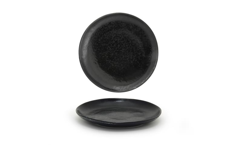 Front of the House DSP031BKP23 8" Round Kiln® Plate, Pepper, 12/Case