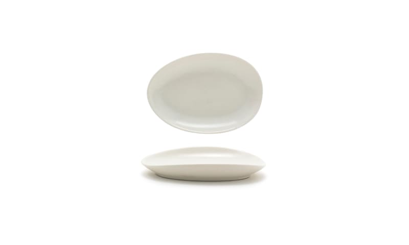 Front of the House DAP077BEP23 5.5" Oval Tides® Plate, Scallop, 12/Case