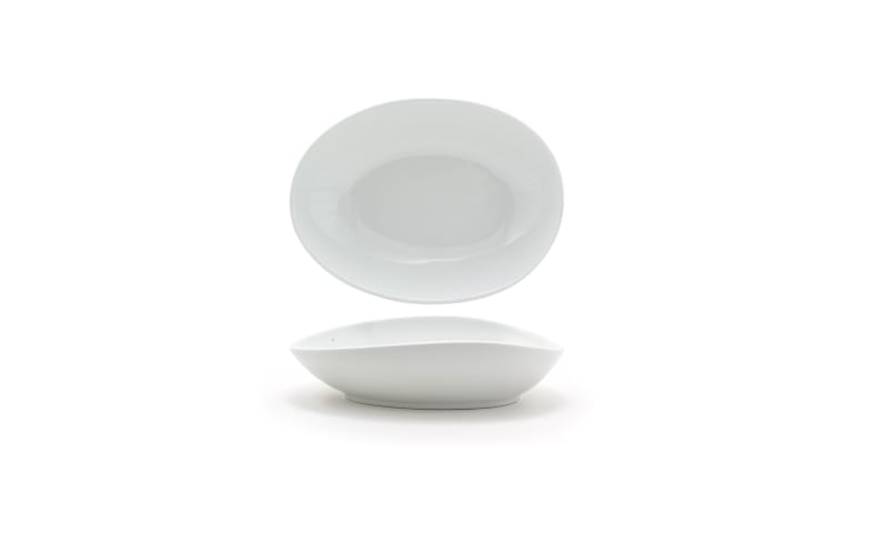Front of the House DBO146WHP21 10" Oval Tides® Bowl, 30 oz, White, 4/Case
