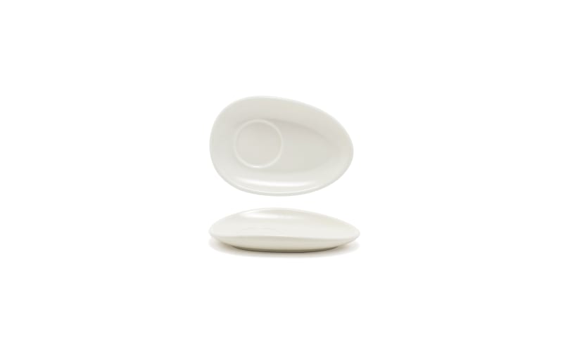 Front of the House DCS057BEP23 5" Oval Tides® Saucer, Scallop, 12/Case