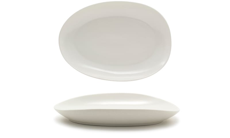 Front of the House DDP063BEP21 10" Oval Tides® Plate, Scallop, 4/Case