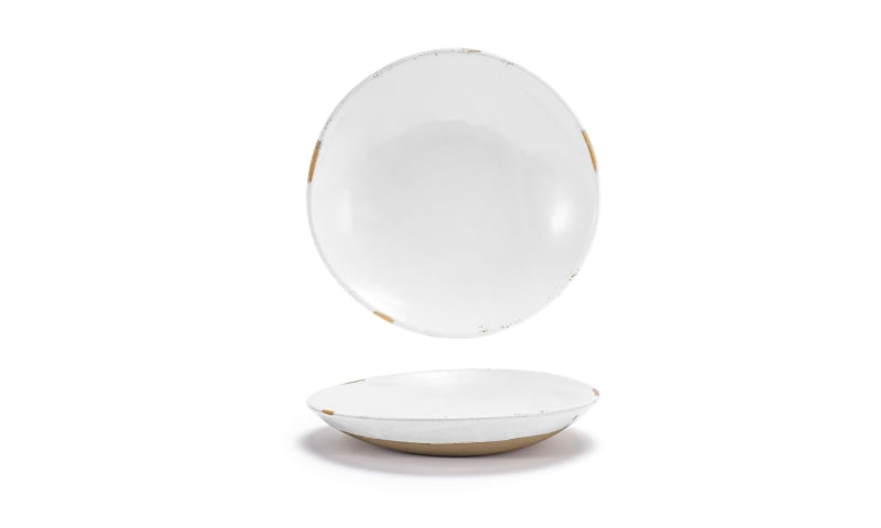 Front of the House DBO162WHP23 9.25" Round Artefact® Low Bowl, 24 oz, White, 12/Case