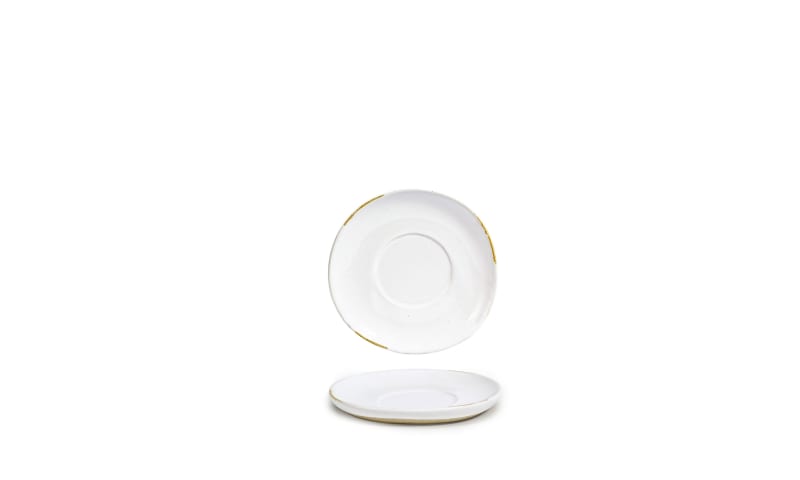 Front of the House DCS064WHP23 6" Round Artefact® Saucer, White, 12/Case