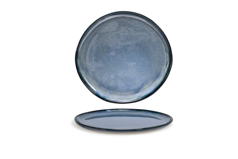 Front of the House DDP068BLP21 11" Round Artefact® Plate, Indigo, 4/Case
