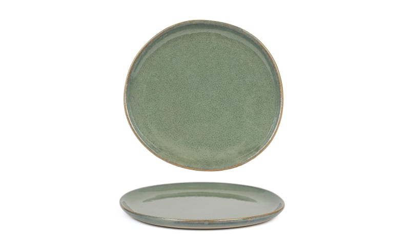 Front of the House DDP069GRP22 9" Round Artefact® Plate, Moss, 6/Case