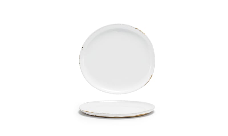 Front of the House DDP069WHP22 9" Round Artefact® Plate, White, 6/Case