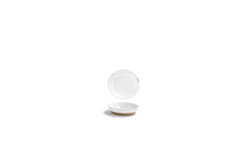 Front of the House DSD070WHP23 3.5 oz Round Artefact® Ramekin, White, 12/Case