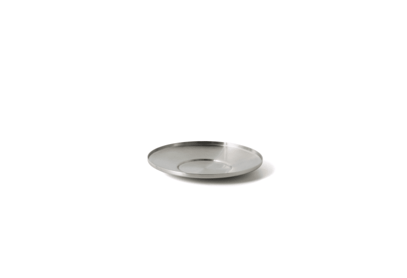 Front of the House DCS074BSS23 4.25" Round Brushed Stainless Bevel™ Saucer, Silver, 12/Case