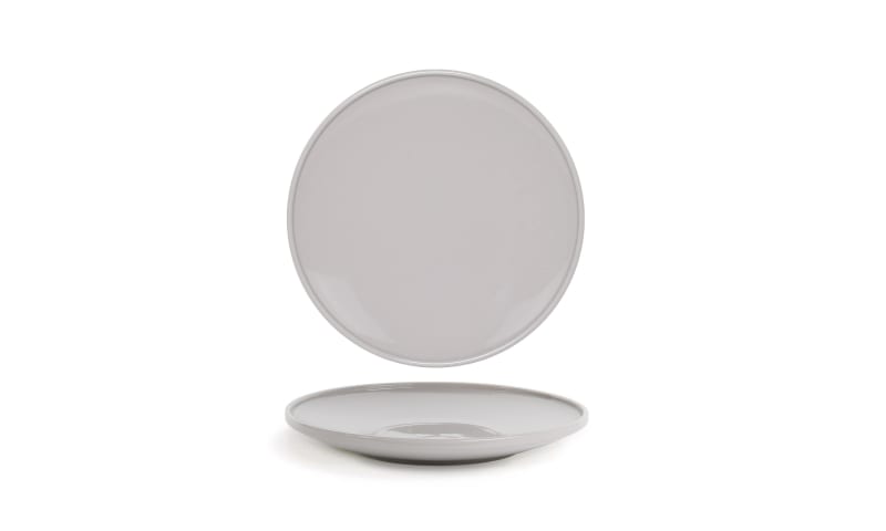 Front of the House DSP047GYP22 7.5" Round Bevel™ Plate, Stone, 6/Case