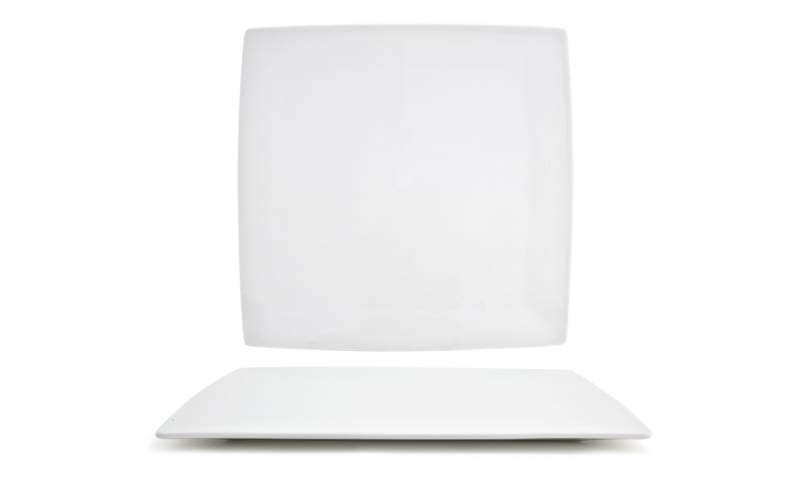 Front of the House DOS017WHP21 12.5" Square Canvas® Plate, 4/Case