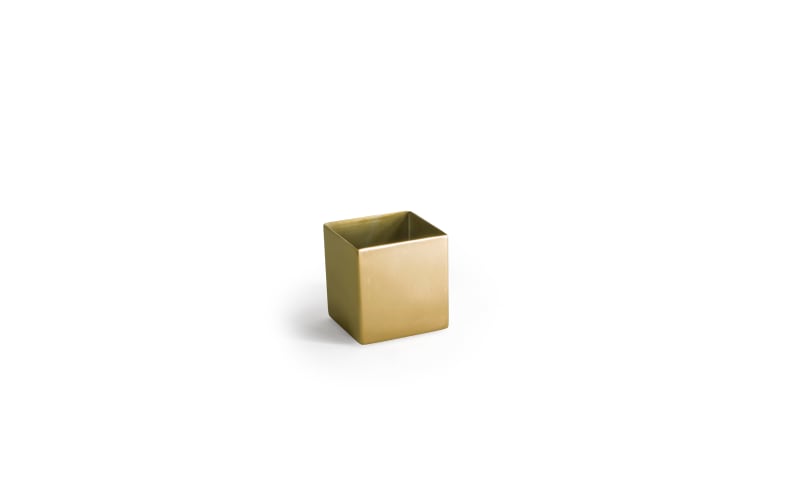 Front of the House TSH008GOS22 7 oz Square Brushed Stainless Canvas® Holder, Matte Brass, 6/Case