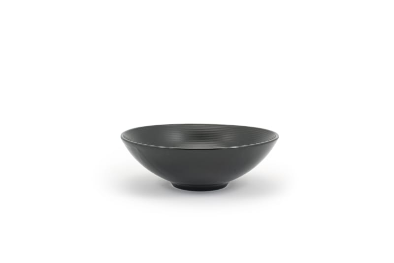 Front of the House DBO028BKP23 6.5" Round Spiral® Wide Bowl, 16 oz, Ink, 12/Case